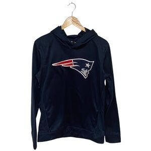 NWT NFL Official Patriots Youth Boys Navy Blue Hoodie Sweater Sweatshirt XL